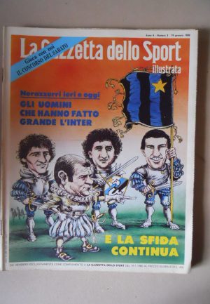 GAZZETTA SPORT Illustrata 3 1980 Con Poster Inter Centrale [M10A]