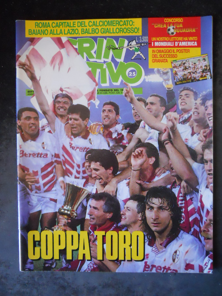 GUERIN SPORTIVO 25 1993 Numero Storico Coppa Italia TORINO GS7