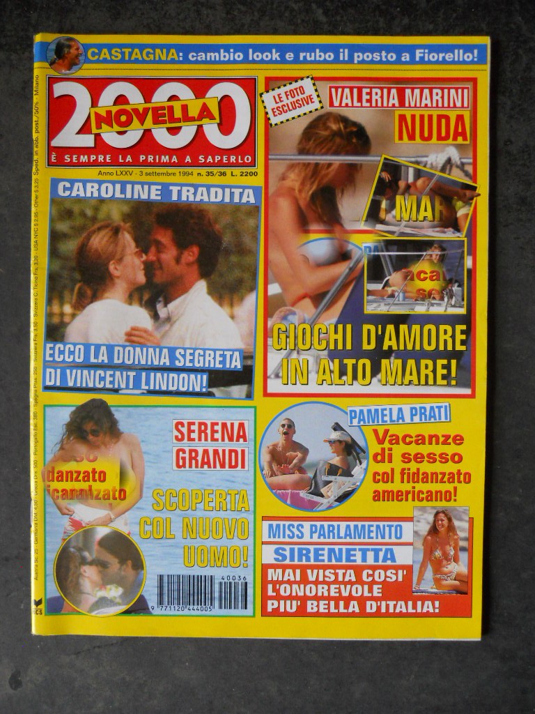 Novella 2000 35 36 1994 Serena Grandi Valeria Marini Serena Grandi H054 Il Negozio Di Cicos 1173
